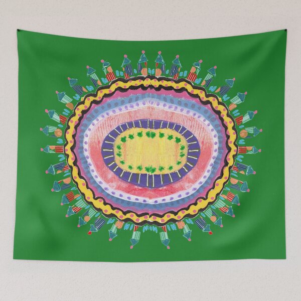 Item preview, Funky Boho Mandala #4 designed and sold by MarcyBrennanArt.