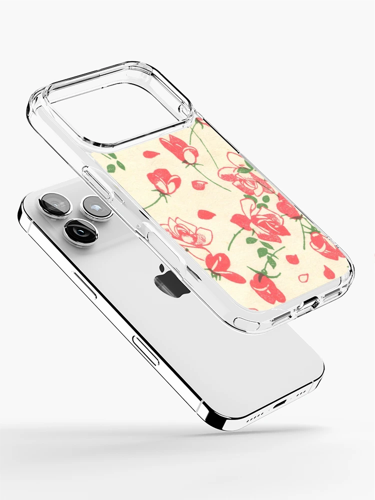 Thumbnail 2 of 5, iPhone Case, Retro Roses Floral Pattern designed and sold by elevens.