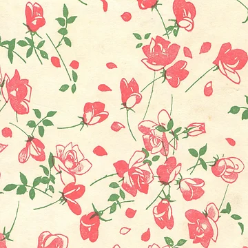 Artwork thumbnail, Retro Roses Floral Pattern by elevens