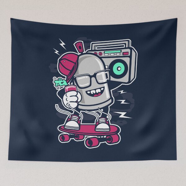 Artikelvorschau, Retro Stereoillustration Skateboardzubehör entworfen und verkauft von TheWildePeach.