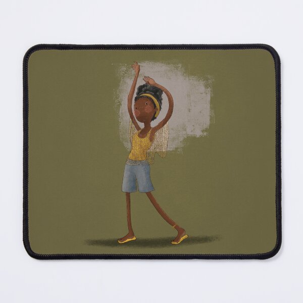 Item preview, Whimsical Character Illustration Stretching her Arms Textured Drawing designed and sold by haximica.