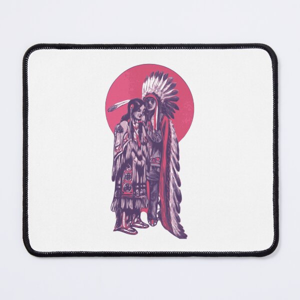 Item preview, Native American couple. Drawing of man and woman in love. designed and sold by kaliabowman99.