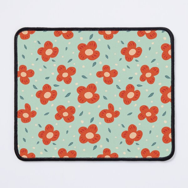 Item preview, Simple Pretty Orange Flowers Pattern designed and sold by Boriana Giormova.