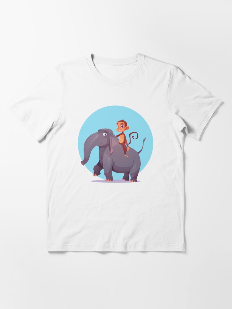 Monkey on elephant back cartoon Monkey on elephant back cartoon