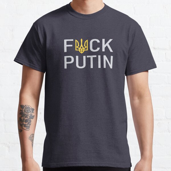 Fu*k Putin Tryzub Symbol T Shirt/Support Ukraine Shirt/Ukraine Tee/Symbol Tryzub Tee Classic T-Shirt