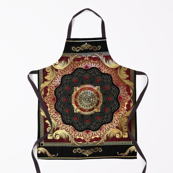 Item preview, Ornate Baroque Filigree Red Black Gold Greek Key Meander designed and sold by Yiorgos Designs.