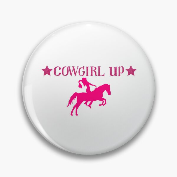 Rodeo Cowboy Vintage Horse Riding Bucking Pinback Button Pin Badge 