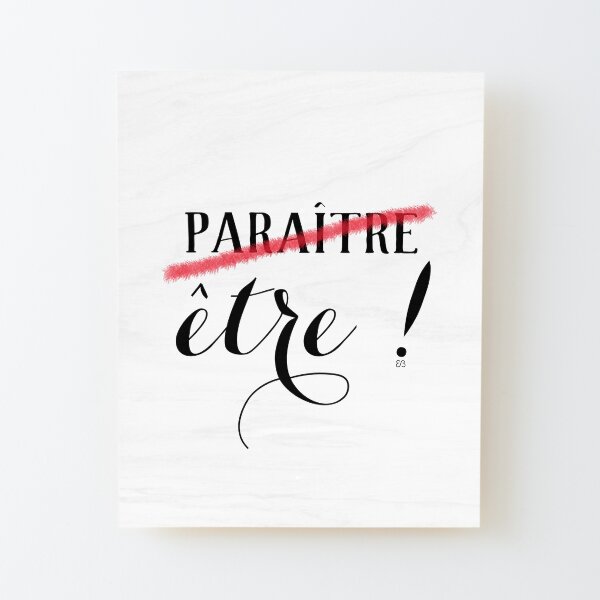 Des mots en partage (46) Impression montée sur bois