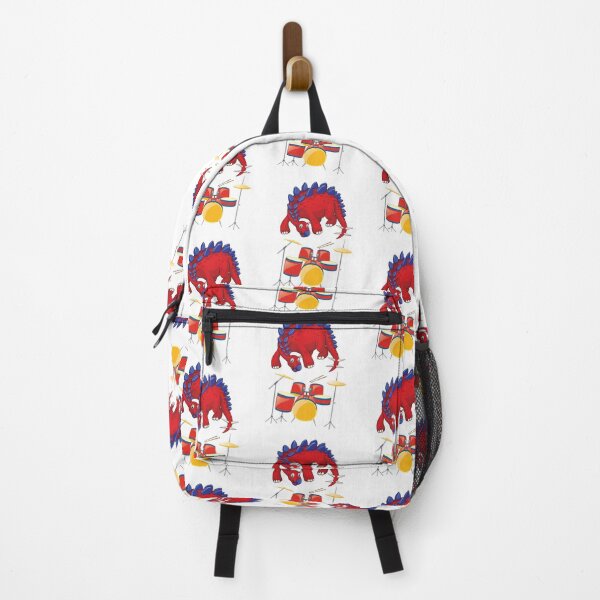 Item preview, Dinosaur Playing Drums ,Funny Good Dinosaur Drums Lovers Cool Red Blue Design designed and sold by pedrored369.