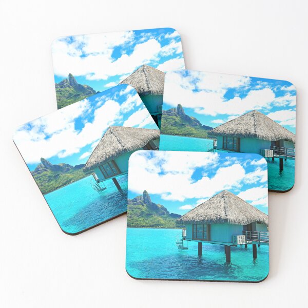 Item preview, Bora Bora Overwater Bungalow Clear Lagoon Water designed and sold by RyansOpenDoor.