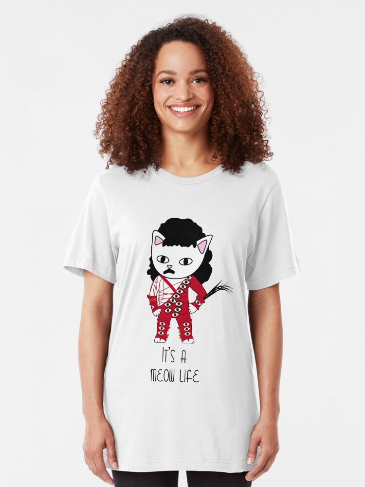 Alternate view of It's a meow life Slim Fit T-Shirt