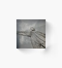 Travel Landscape Digital Jesus of the Ozarks - Arkansas Christian Monument Religion Wall Tapestry Acrylic Block