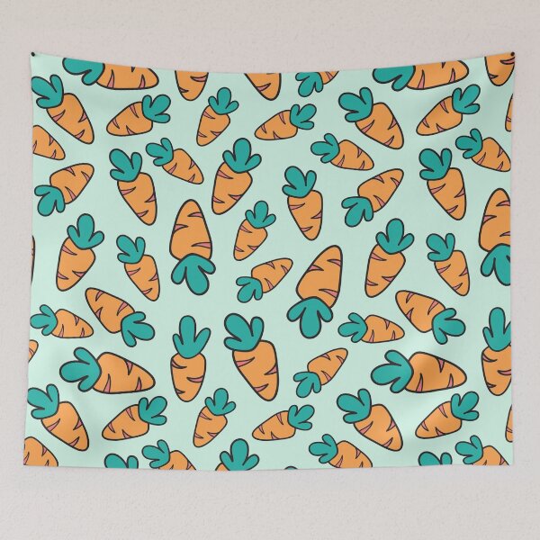 Item preview, Cute Carrot Pattern Veganuary designed and sold by Draculaura2009.