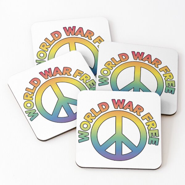 Item preview, World War Free - Peace Symbol Rainbow - CND designed and sold by NoMatterLab.