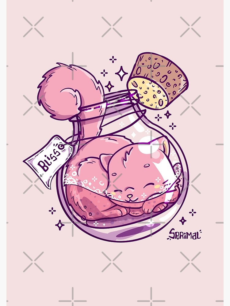Póster «El gato de la poción mágica es dichoso» de SPIRIMAL | Redbubble