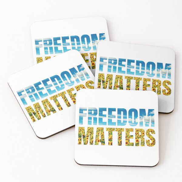 Item preview, Freedom Matters - Blue Sky Yellow Sunflowers - Social Justice designed and sold by SayWhatYouFeel.