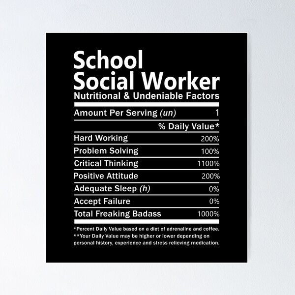 Item preview, School Social Worker  T Shirt - Nutritional Daily Factors Job Gift Item Tee designed and sold by gabridunc4.