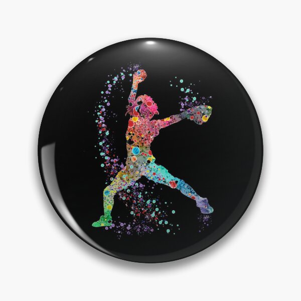 Item preview, Girl Baseball Softball Pitcher Watercolor Painting Art Print Classic T-Shirt designed and sold by cohenashl6.