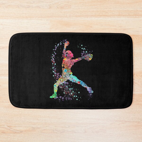 Item preview, Girl Baseball Softball Pitcher Watercolor Painting Art Print Classic T-Shirt designed and sold by cohenashl6.