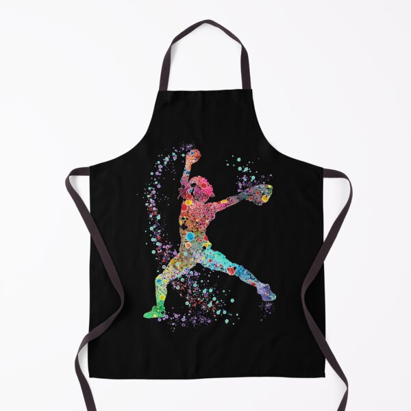 Item preview, Girl Baseball Softball Pitcher Watercolor Painting Art Print Classic T-Shirt designed and sold by cohenashl6.