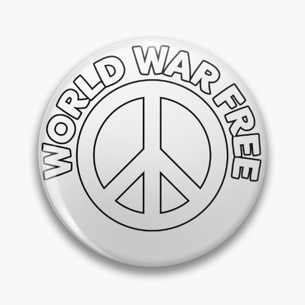 Item preview, World War Free - Peace Symbol White - CND designed and sold by NoMatterLab.