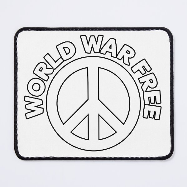 Item preview, World War Free - Peace Symbol White - CND designed and sold by NoMatterLab.