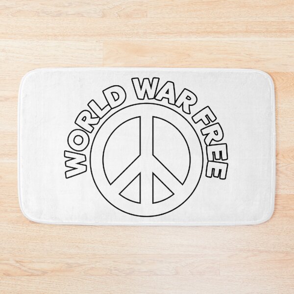 Item preview, World War Free - Peace Symbol White - CND designed and sold by NoMatterLab.