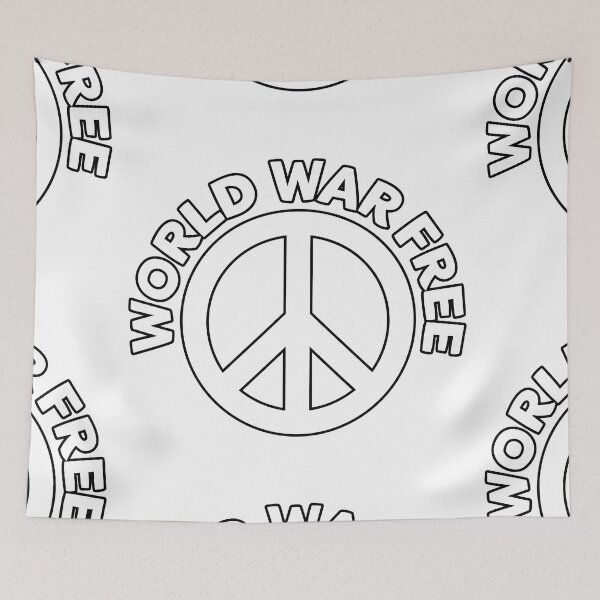 Item preview, World War Free - Peace Symbol White - CND designed and sold by NoMatterLab.