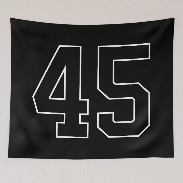 Item preview, Black Number 45 lucky sports jersey forty five designed and sold by HeavyStyle.