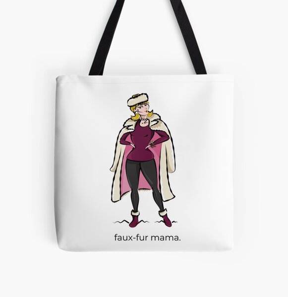 Faux-fur mama All Over Print Tote Bag