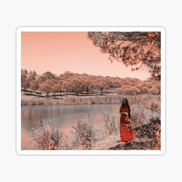 Woman in Red Sticker