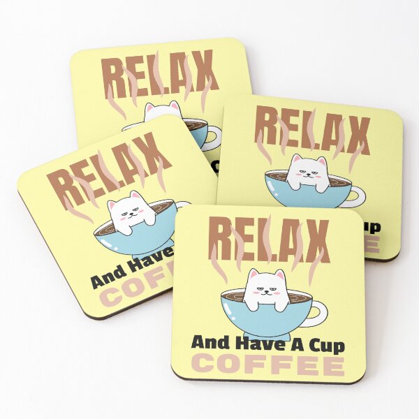 Item preview, Relax and Have a Cup of Coffee with a Cute Dog Chilling (Blue Cup) designed and sold by quinellie.