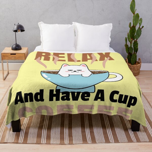 Item preview, Relax and Have a Cup of Coffee with a Cute Dog Chilling (Blue Cup) designed and sold by quinellie.