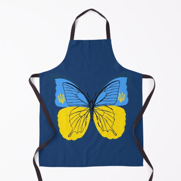 Aperçu de l'œuvre Papillon ukrainien Drapeau ukrainien bleu et jaune créée et vendue par Rrrainbow.