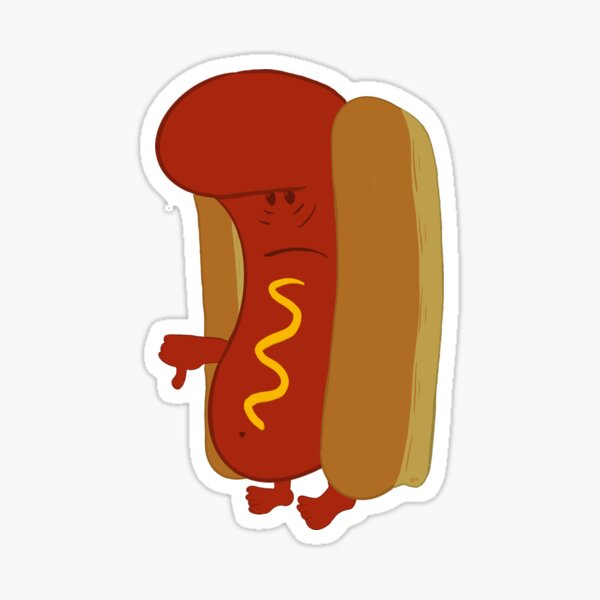 Hot Dog Cartoon Sticker for Sale by Chloebb30