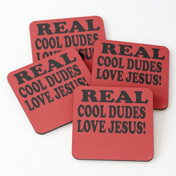 Item preview,   REAL COOL DUDES LOVE JESUS! Tshirt, mugs designed and sold by DoubleDSD.