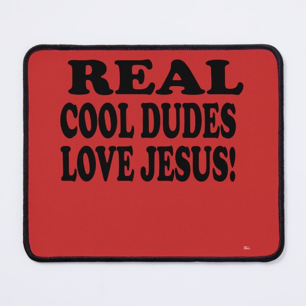 Item preview, REAL COOL DUDES LOVE JESUS! Tshirt, mugs designed and sold by DoubleDSD.
