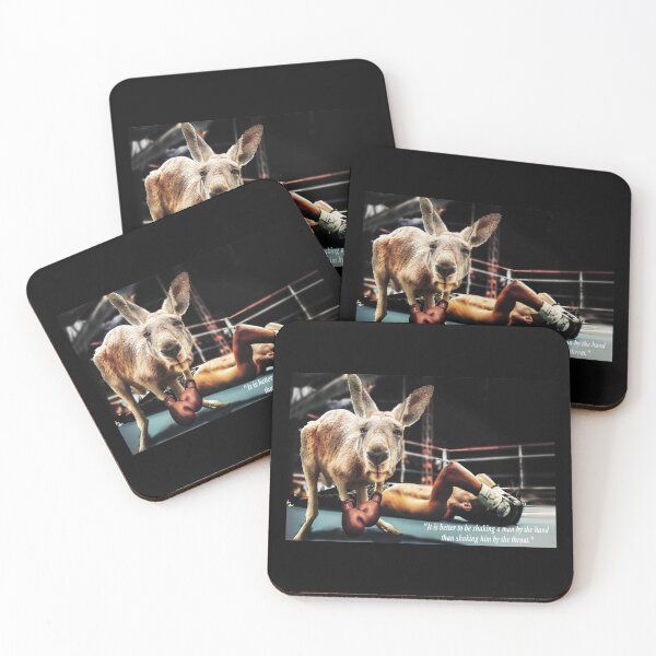 Item preview, Fantasy Quote Quotation Boxing Kangaroo Warning  designed and sold by NovawayDirect.