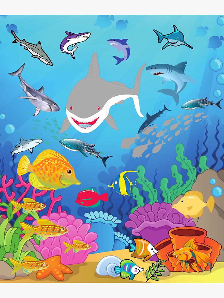 "shark eyes" Sticker by wadadli68 Redbubble