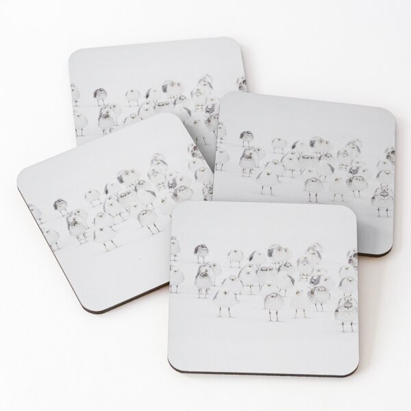 Item preview, Seagulls In The Snow  Art Print. designed and sold by Nils Petter Stein.