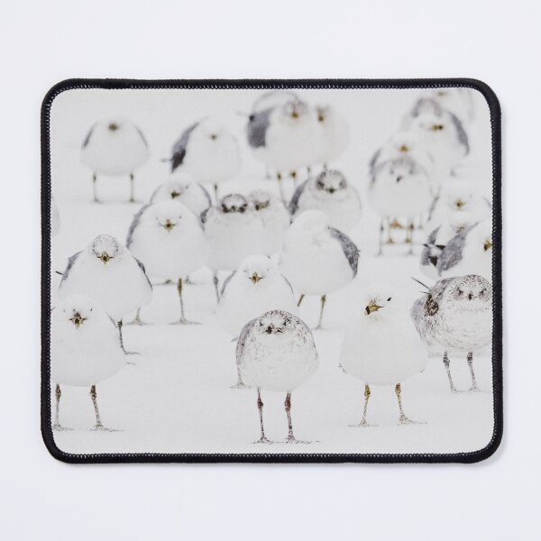 Item preview, Seagulls In The Snow  Art Print. designed and sold by Nils Petter Stein.