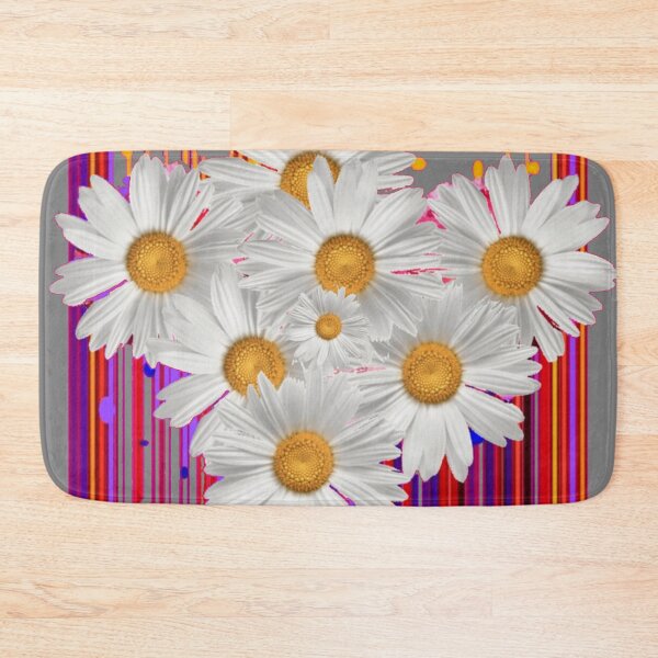 Item preview,  WHITE SHASTA DAISY PINK-GREY PATTERN ART  designed and sold by sharlesart.