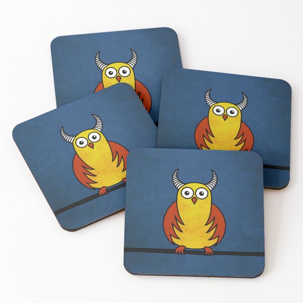 Item preview, Funny Cartoon Horned Owl  designed and sold by Boriana Giormova.