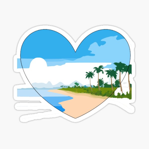 Beach Palm Tree Funny Summer Vacation Holiday gifts for men women | Sticker
