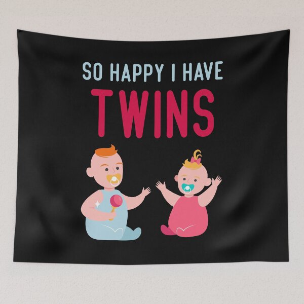 Item preview, So Happy I have Twins- funny gift for Mother of twins-Parent Mom Dad Saying designed and sold by Mehdi Art.