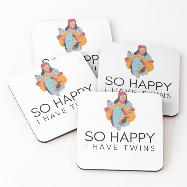 Item preview, So Happy I have Twins- funny gift for Mother of twins-Parent Mom Dad Saying designed and sold by Mehdi Art.