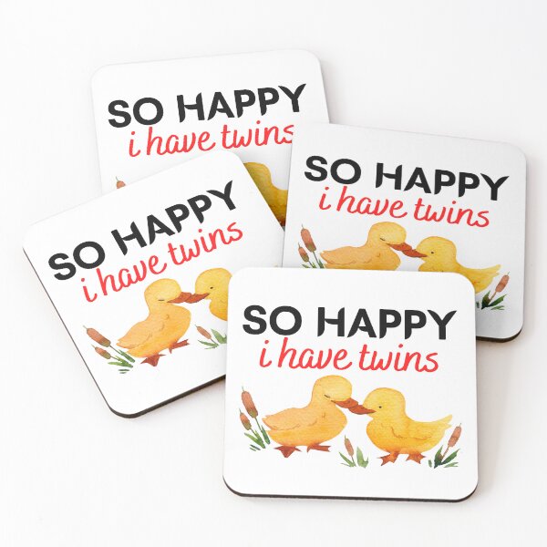Item preview, So Happy I have Twins- funny gift for Mother of twins- two little duck illustrator designed and sold by Mehdi Art.