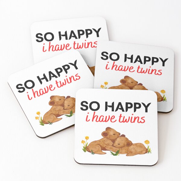 Item preview, So Happy I have Twins- funny gift for Mother of twins-Parent Mom Dad Saying designed and sold by Mehdi Art.