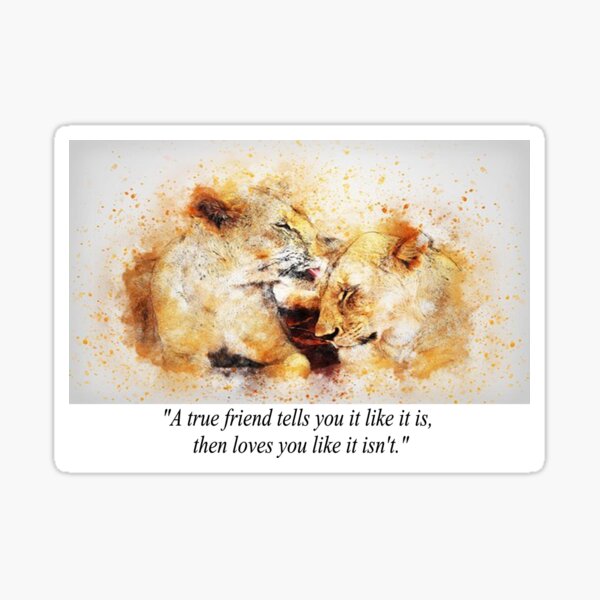 Item preview, Best Friend Lions Quotation  designed and sold by NovawayDirect.