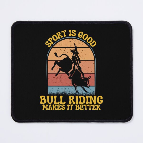Item preview, funny retro vintage bull riding quote designed and sold by salahnewdesign.